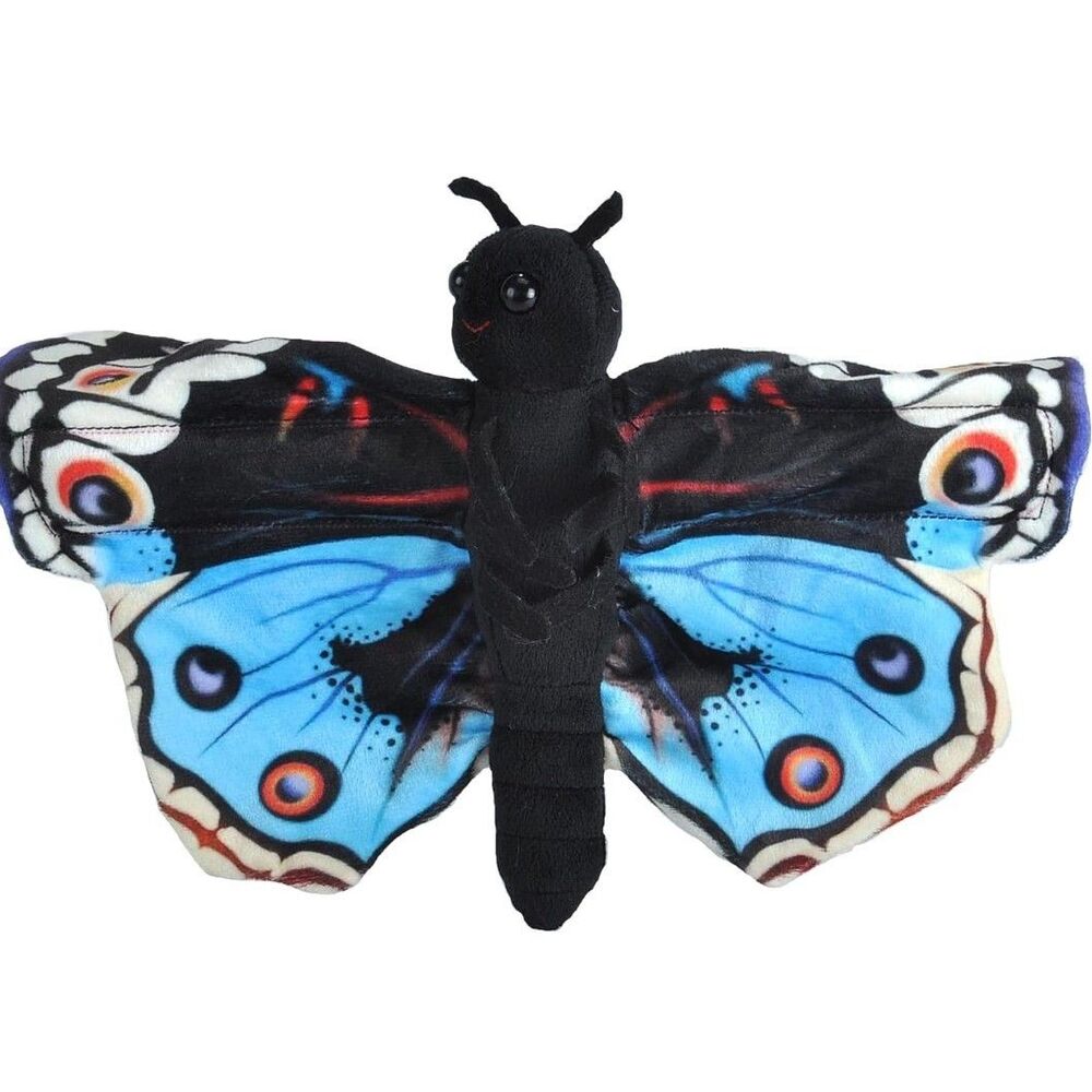 Wild Republic Huggers Butterfly Bluepansy Plush Wearable Bracelet Toy
